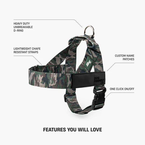 Dog Harness + FREE D-ring