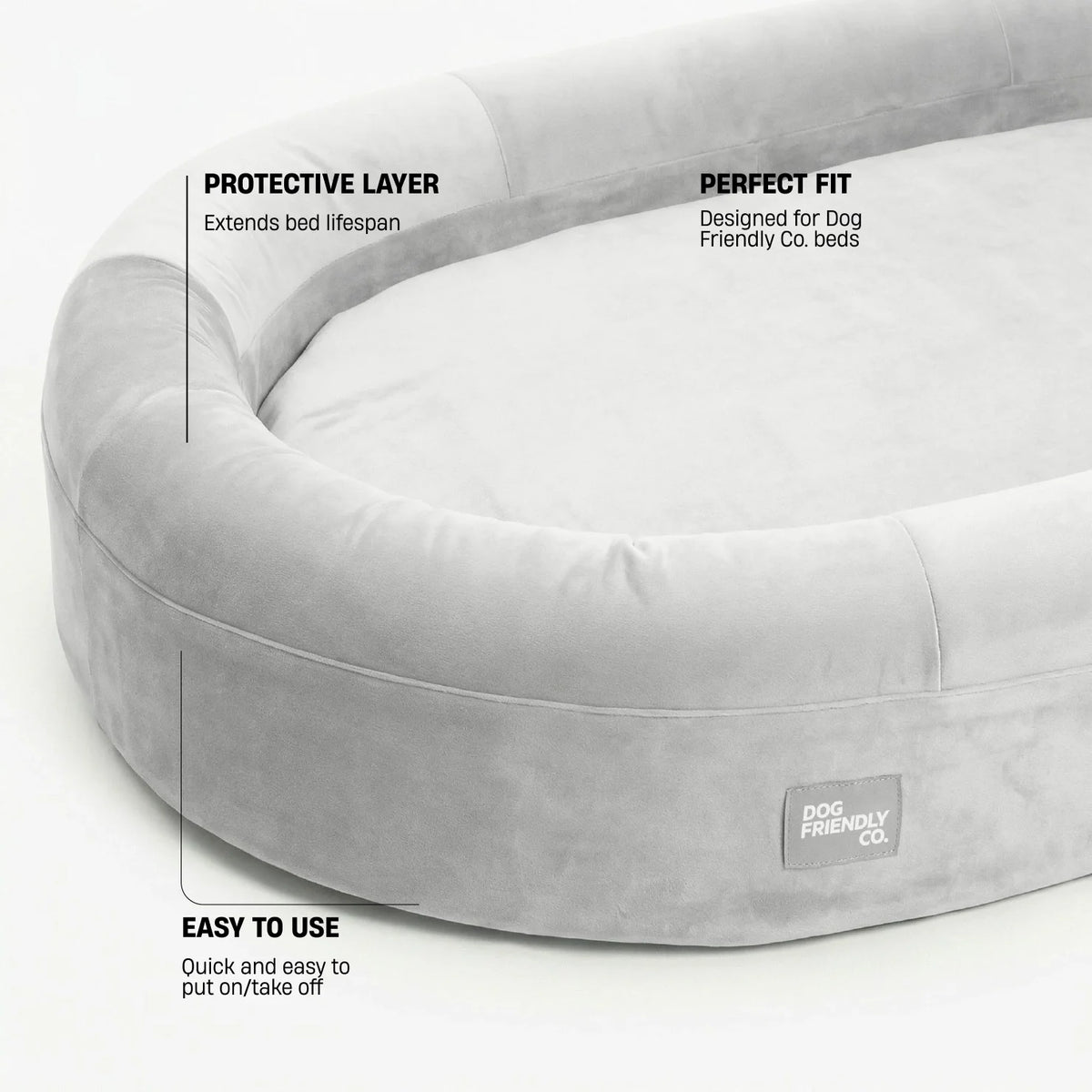 Chill Pill Velvet Easy Fit Cover - Grey