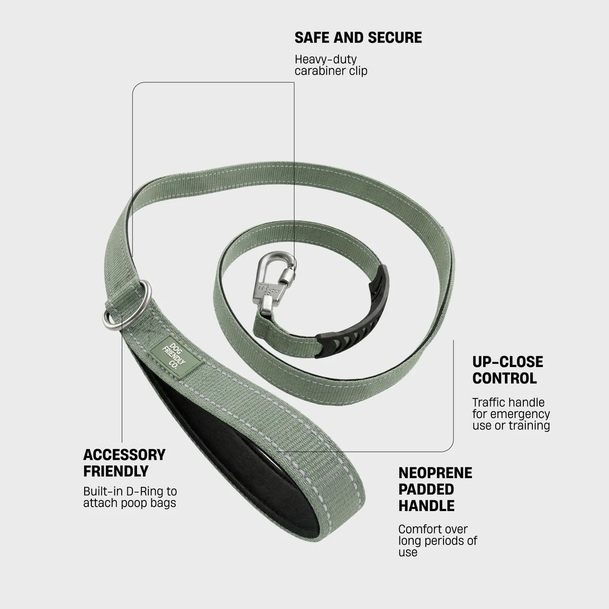 Classic Dog Leash - Khaki