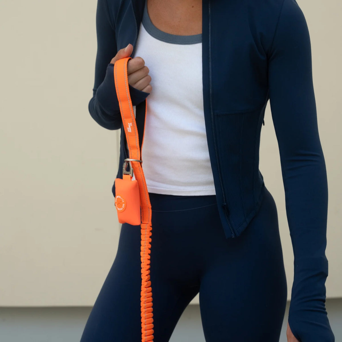 Bungee Dog Leash - Hi-Vis Orange