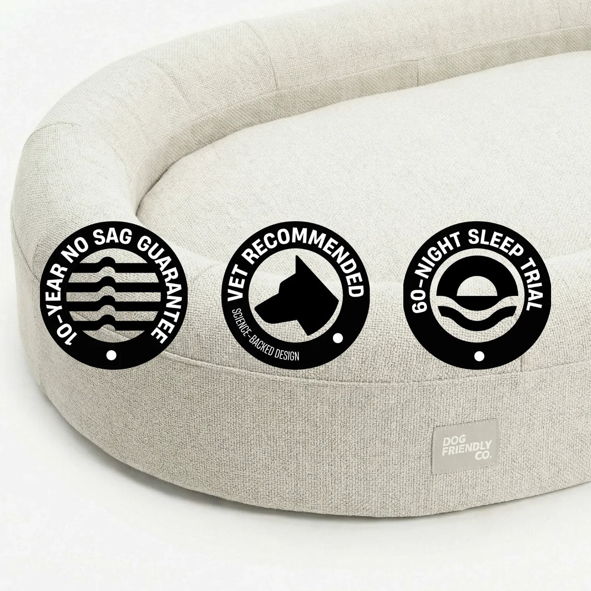 Chill Pill Memory Foam Dog Bed - Beige (Medium)