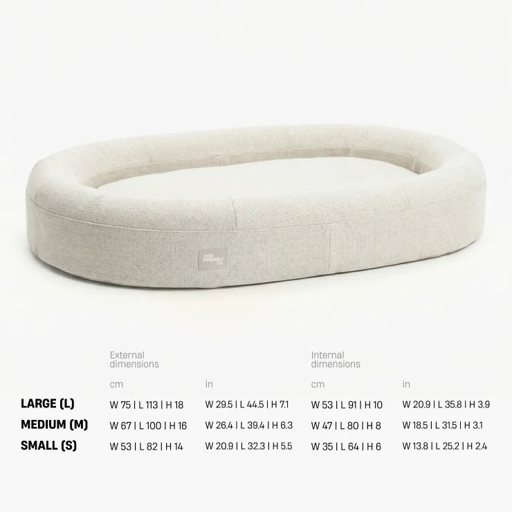 Chill Pill Memory Foam Dog Bed - Beige (Small)