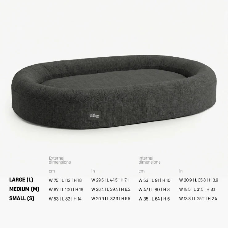 Chill Pill Memory Foam Dog Bed - Charcoal (Small)
