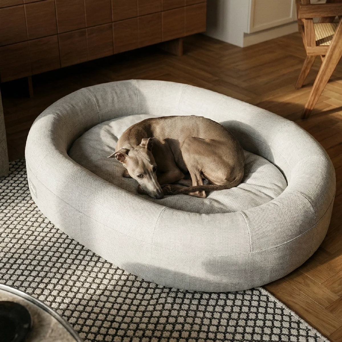 Chill Pill Memory Foam Dog Bed - Grey (Large)