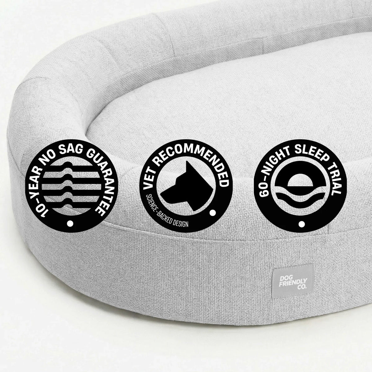 Chill Pill Memory Foam Dog Bed - Grey (Medium)