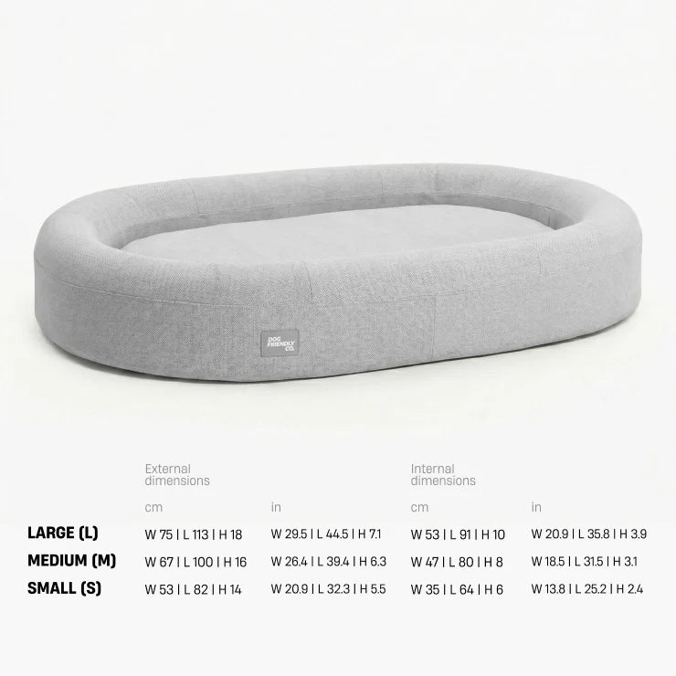 Chill Pill Memory Foam Dog Bed - Grey (Medium)