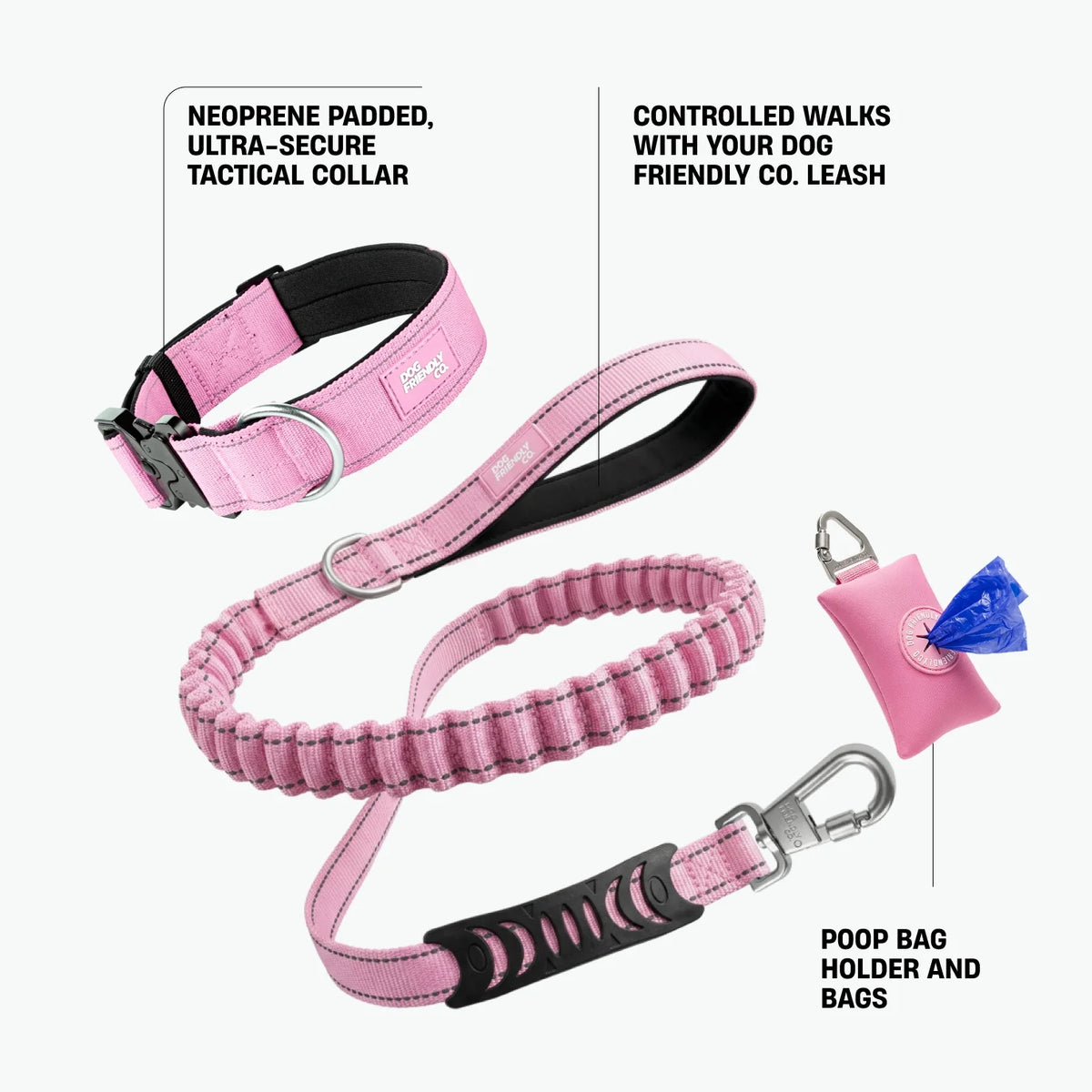 Collar Walk Set - Pink