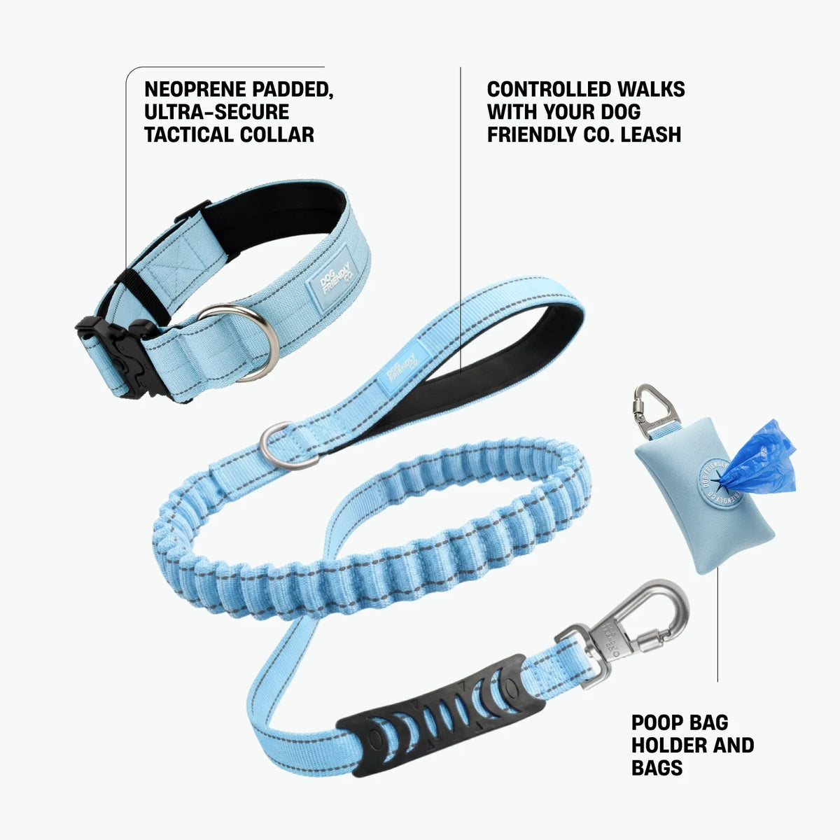 Collar Walk Set - Sky Blue