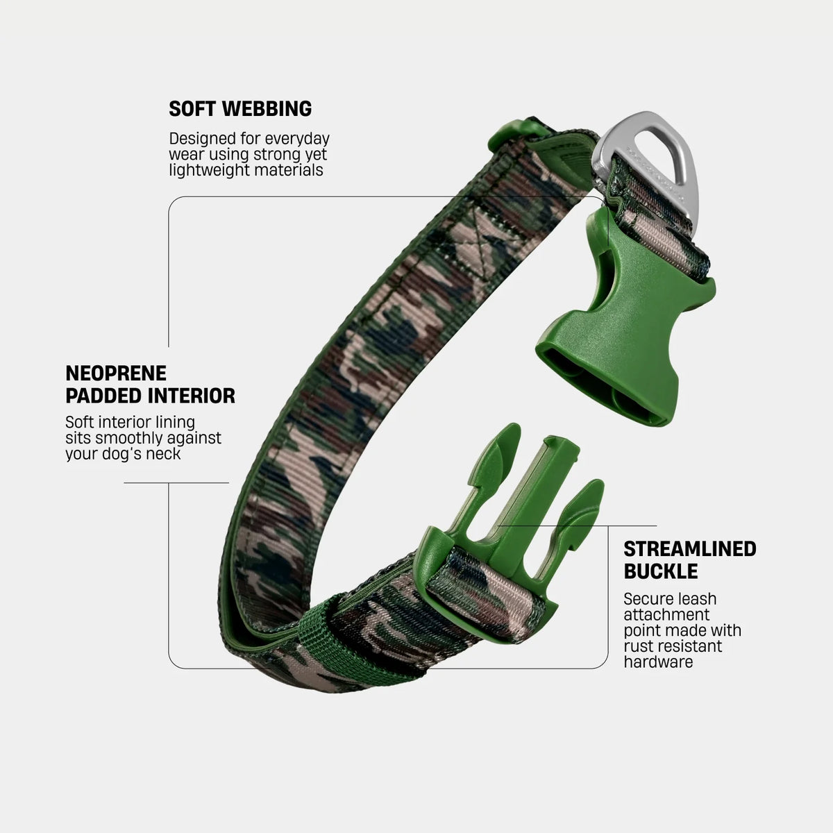 Essentials Collar - Green Camo