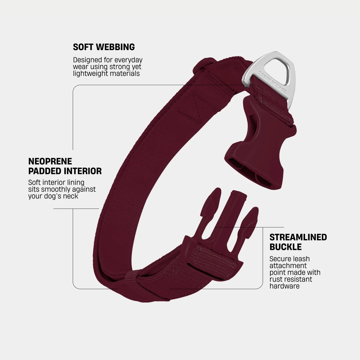 Essentials Collar - Burgundy