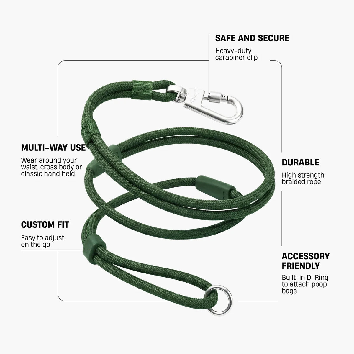 Hands Free Leash - Green Camo