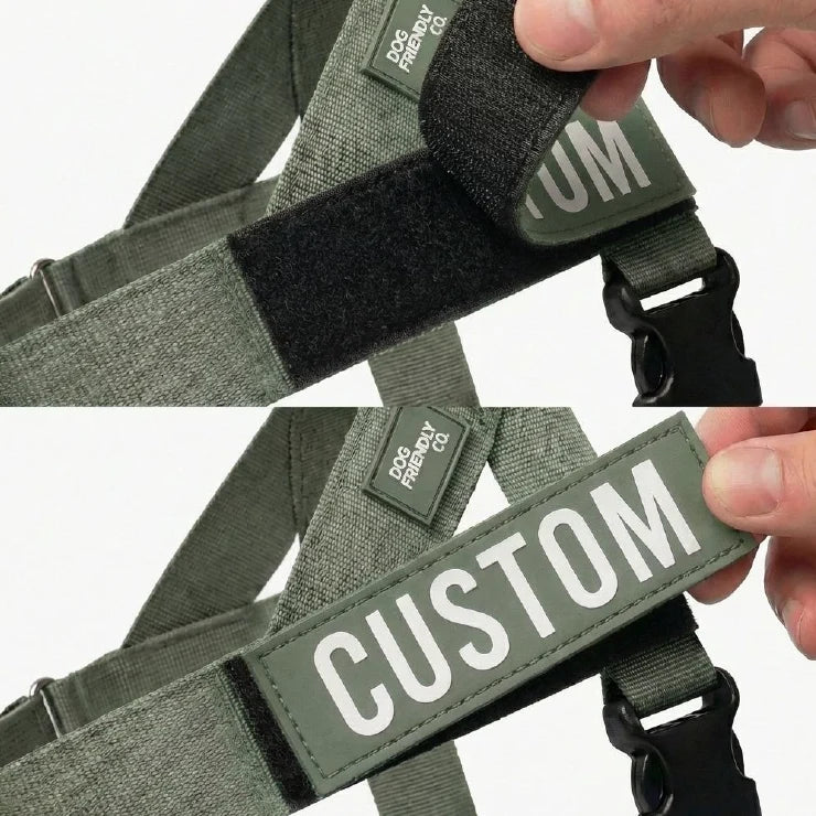 Personalised Dog Harness - Khaki