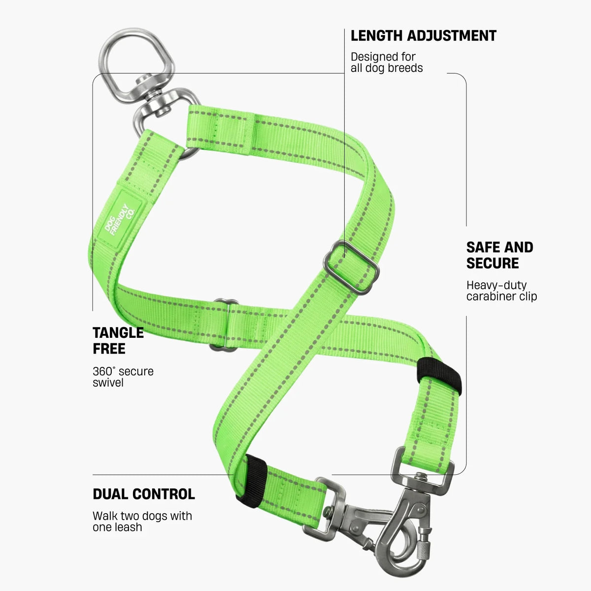 Leash Splitter - Neon Green