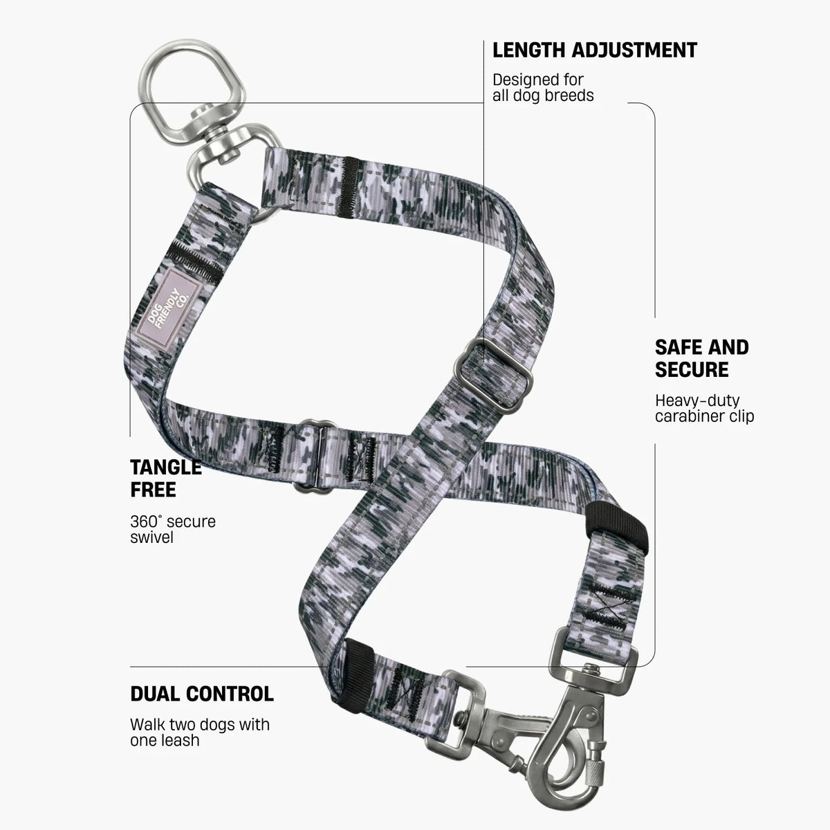Leash Splitter - Grey Camo