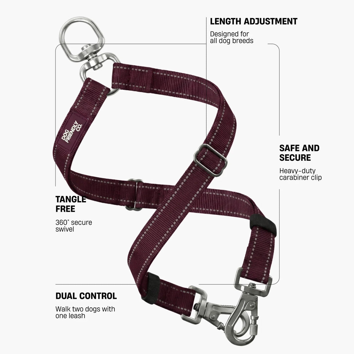 Leash Splitter - Burgundy