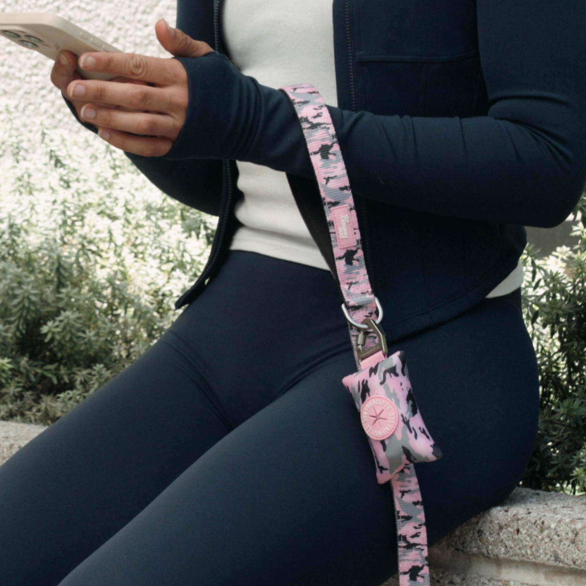 Dog Poop Bag Holder - Pink Camo