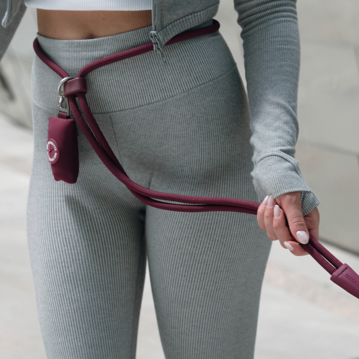 Dog Poop Bag Holder - Burgundy
