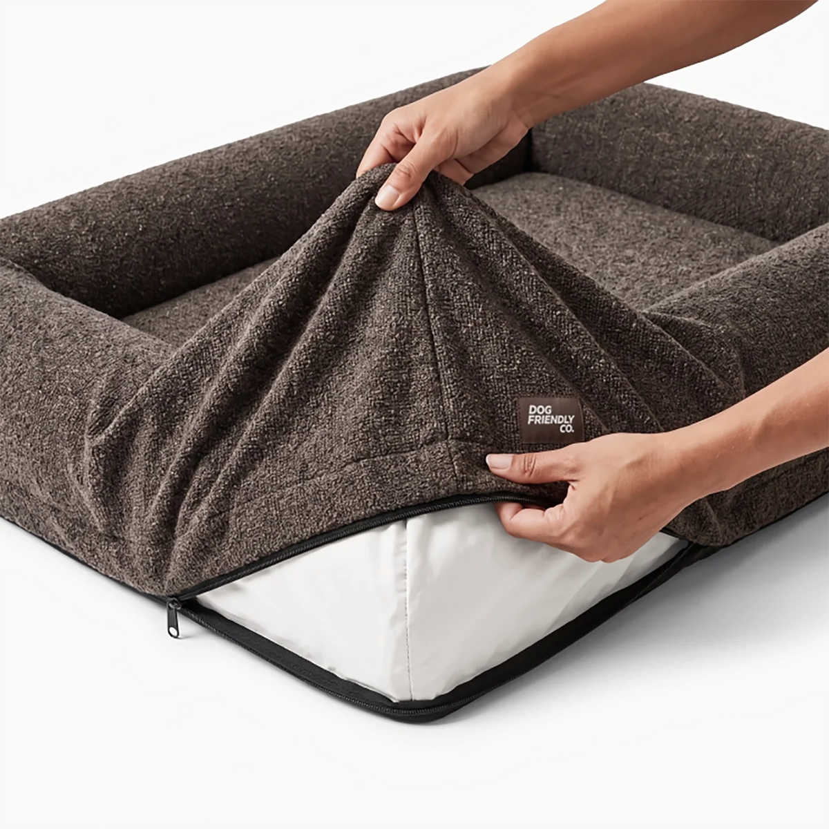 Bouclé Bed Replacement Cover - Brown Bouclé