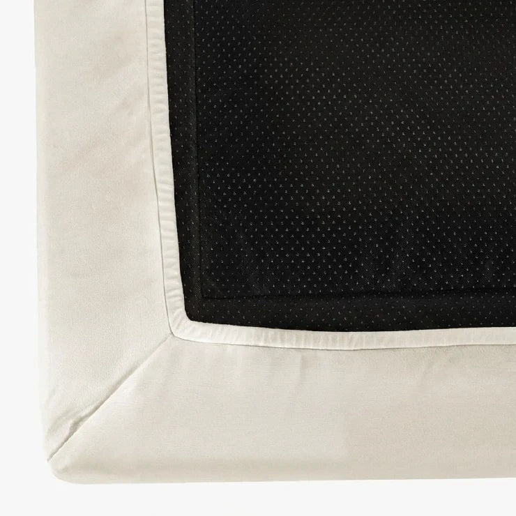 Velvet Easy Fit Dog Bed Cover - Beige