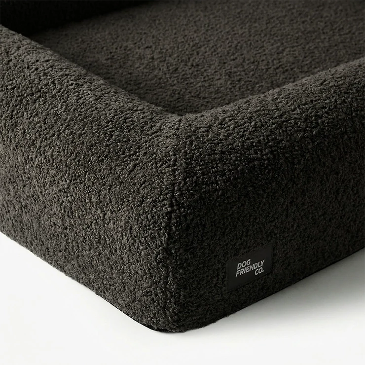 Premium Orthopedic Memory Foam Dog Bed - Brown Bouclé (Large) (LP)
