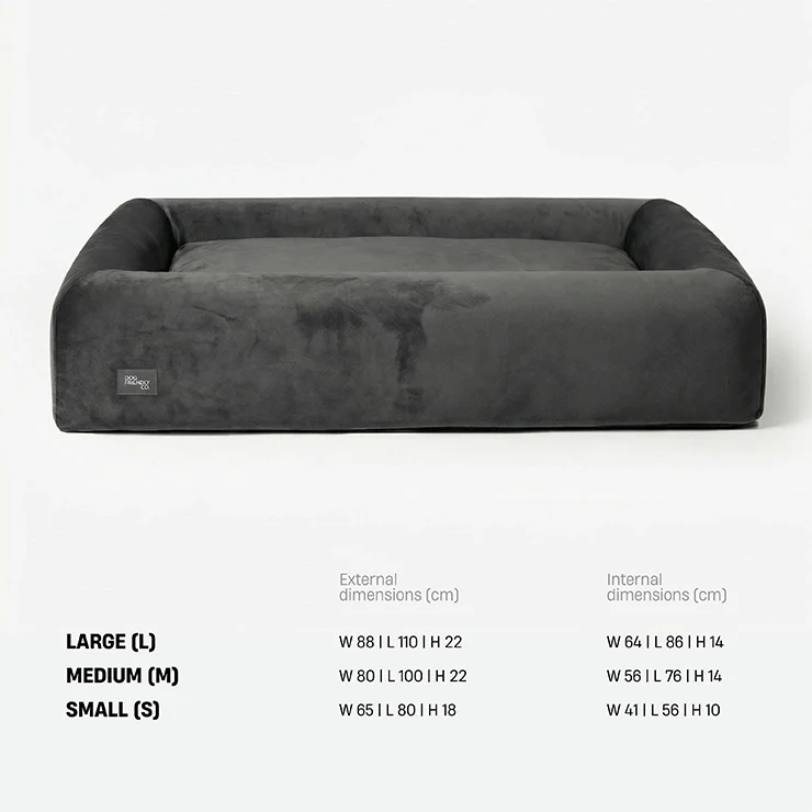 Premium Orthopedic Memory Foam Dog Bed - Charcoal (Medium) (LP)