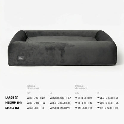Premium Orthopedic Memory Foam Dog Bed - Charcoal