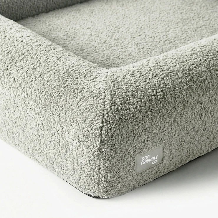 Premium Orthopedic Memory Foam Dog Bed - Grey Bouclé (Small) (LP)