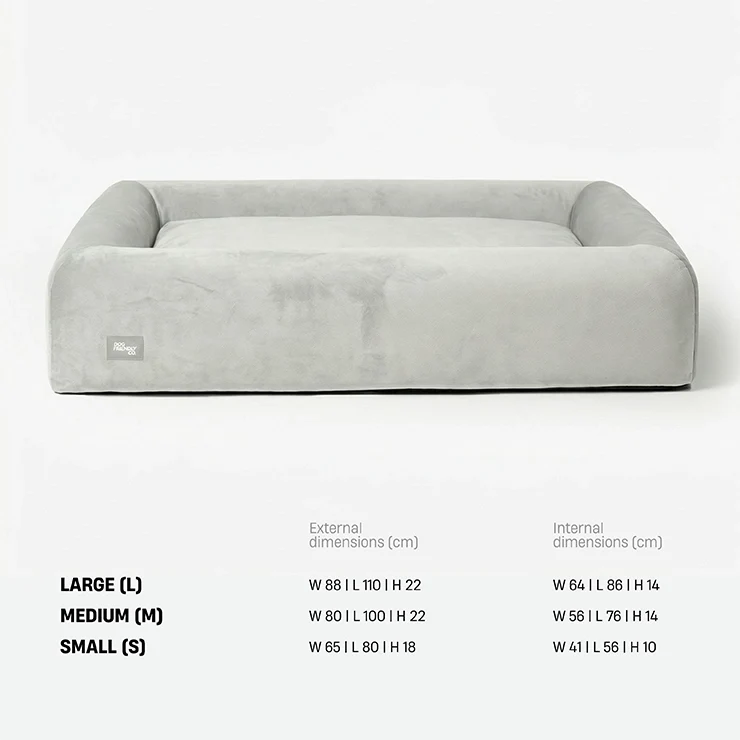 Premium Orthopedic Memory Foam Dog Bed - Grey (Large) (LP)
