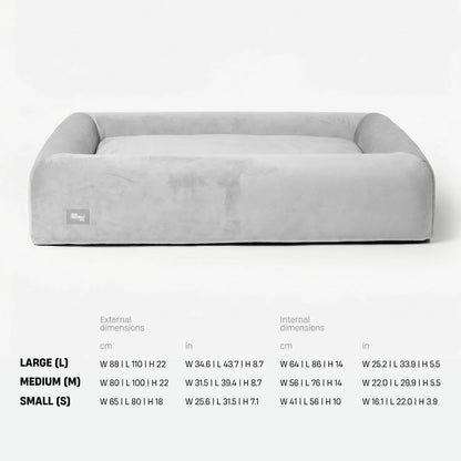 Premium Orthopedic Memory Foam Dog Bed - Grey