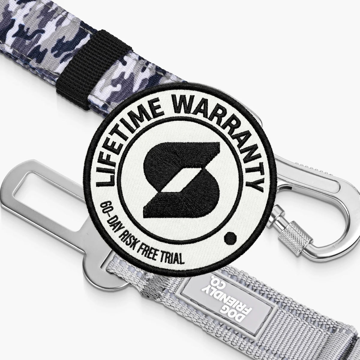 Dog Seat Belt - Grey Camo