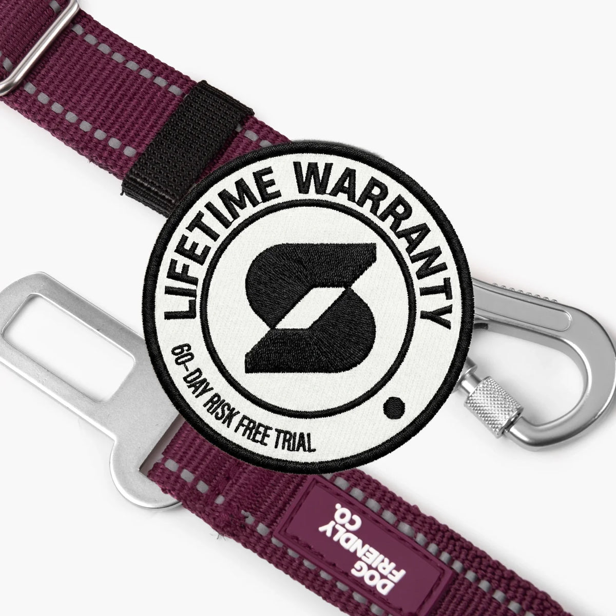 Dog Seat Belt - Burgundy