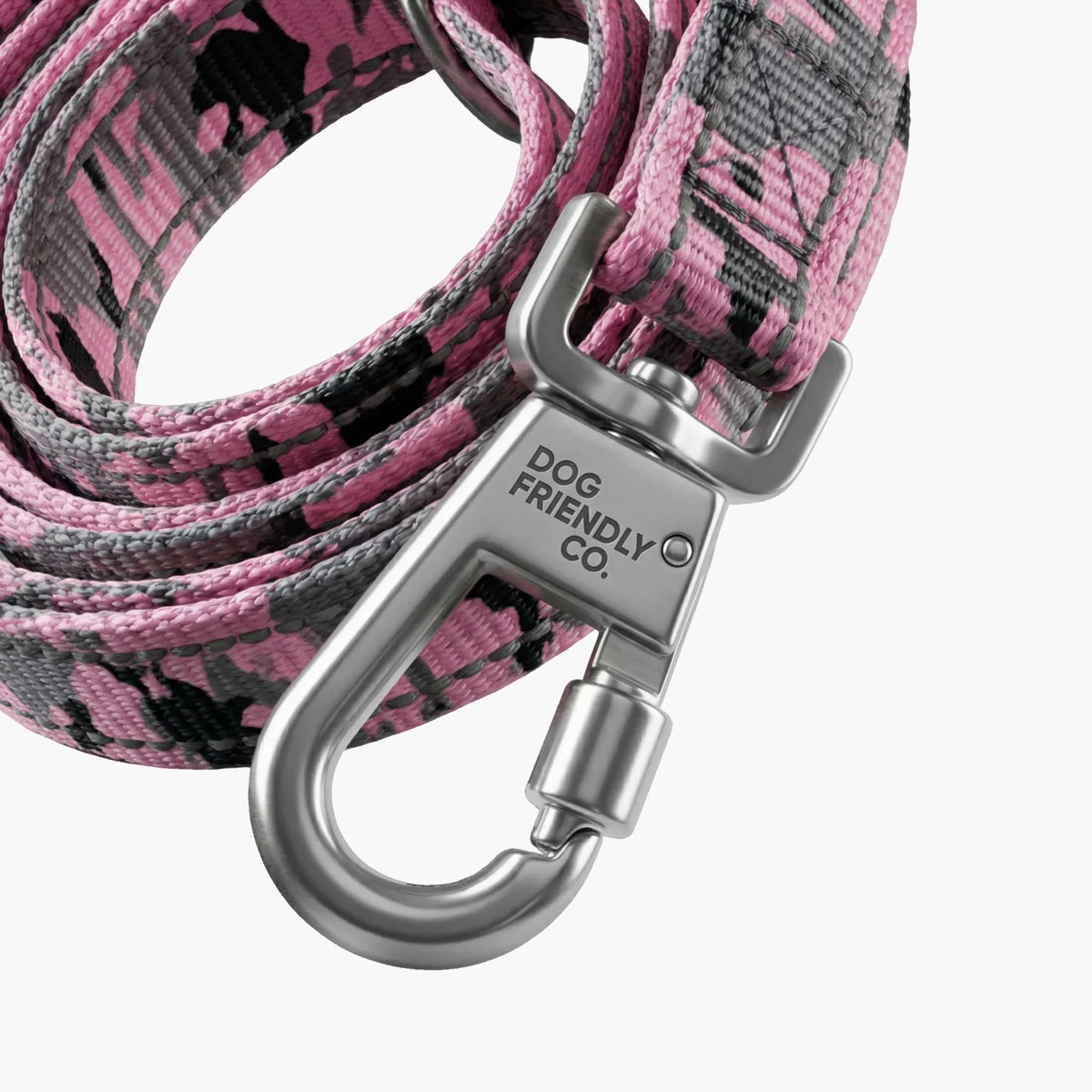 Short Trainer Dog Leash - Pink Camo