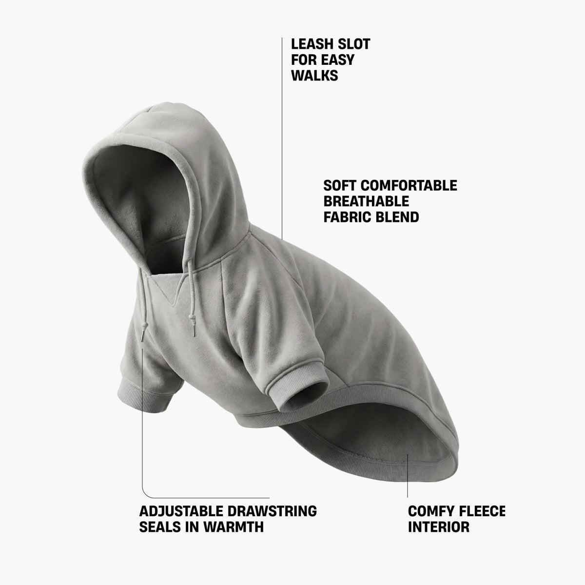Signature Dog Hoodies - Grey