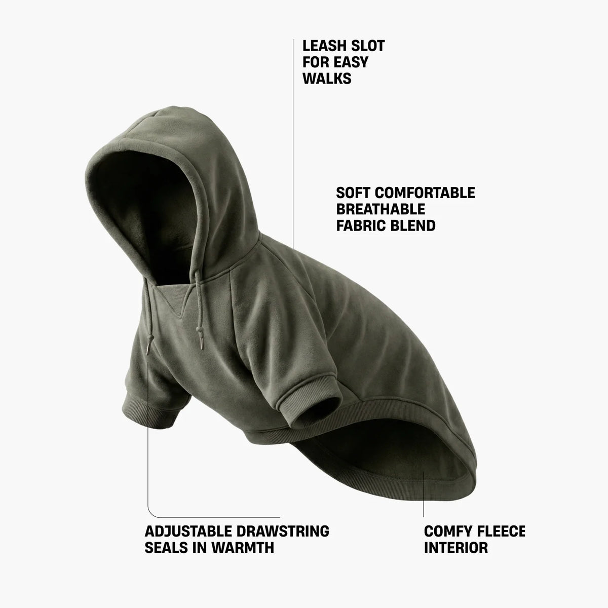 Signature Dog Hoodies - Khaki