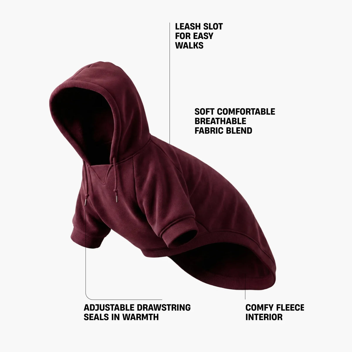 Signature Dog Hoodies - Maroon